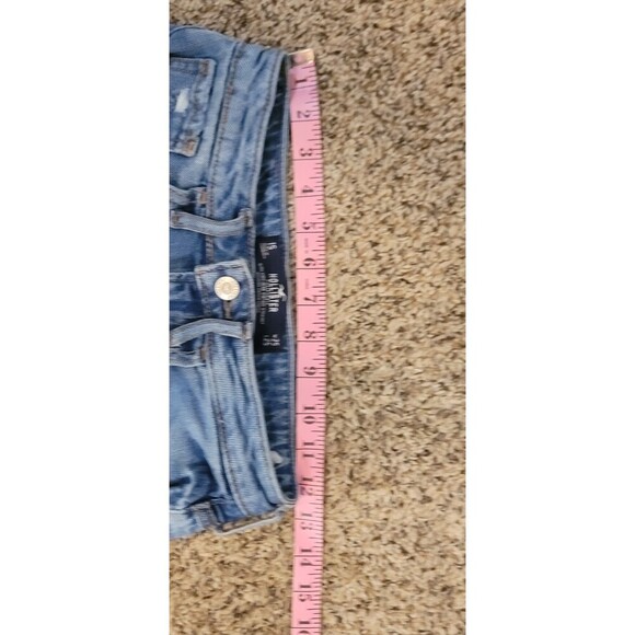 Hollister Ripped Blue Jeans Size 1 Short 25W x 25L High Rise - Picture 9 of 12